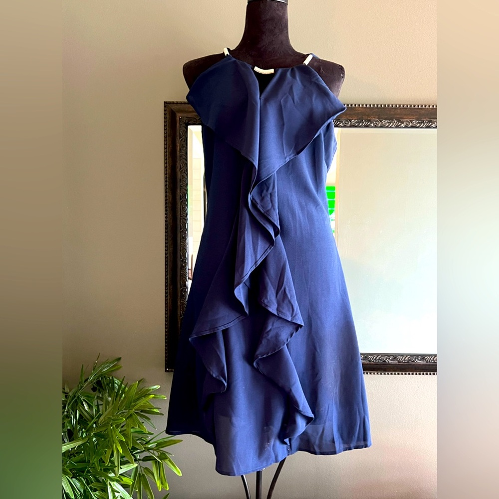 Venus sleeveless blue dress